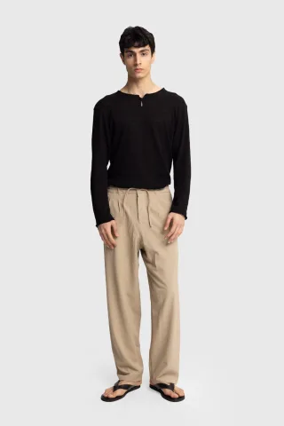 Herren Baumwolle Weite-Hosen Strickpants