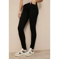 Tamaris Skinny-fit-Jeans aus bequemen Stretch-Denim schmale Beinweite, mit Gürtelschlaufenbund, mit Metallreißverschluss