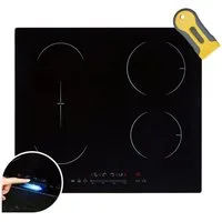 Arebos Induktions-Kochfeld 7200 W, 4 Kochfelder Flexzone, 59 cm, Autark AR-HE-IKF60, mit Sensor Touch, Timer, Kindersicherung & Überhitzungsschutz
