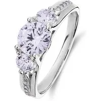 LUCARDI Fingerring Ring - 925 Silber - Silber - Zirkonia - Damen