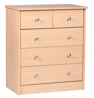 Kommode- AMON - Buche 60x70x35 cm Sideboard Anrichte mit 5 Schubläden