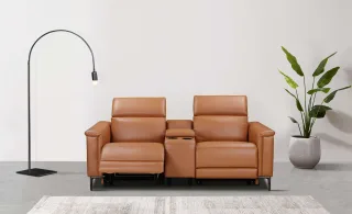 OTTO home 2-Sitzer "LUND, Kinosofa, Relaxfunktion, TV-Sessel, manuell/elektrisch (USB-A)" Kopfteilverstellung, Getränkachhalter, u. Staufach