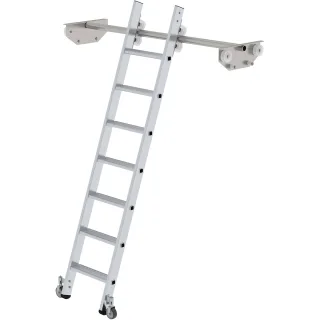 Munk Stufen-Regalleiter fahrbar für Doppelregal - 044607