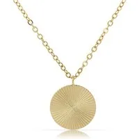Made by Nami Charm-Kette Damen Halskette goldfarben mit Sonnenanhänger Boho-Stil verstellbar, aus Edelstahl – wasserfest – hypoallergen – sommerlich