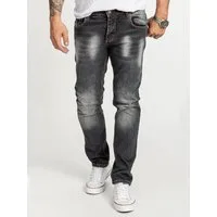 Rock Creek Regular-fit-Jeans Herren Jeans Stonewashed Dunkelgrau RC-2404