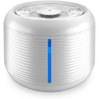 Veddelholzer Trinkbrunnen 2,5 Liter stylischer automatischer Katzenbrunnen mit eingebauter LED 2.5 l, BPA frei-4 Fach Filter extrem leiser Trinkbrunnen