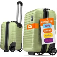 Travely Koffer Polycarbonat Koffer - Reisekoffer, Hartschalenkoffer, Trolley, 2 Rollen, Handgepäck Koffer 40x30x20cm