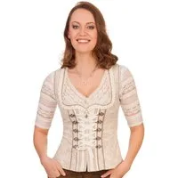 Krüger Madl Trachtenbluse Trachtenmieder - COUNTRY LADY - natur