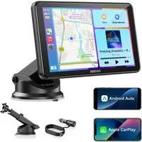 ESSGOO Kabelloses Apple Carplay & Android Auto, 7-Zoll CarPlay Display Navigationsgerät (Autoradio Bluetooth Sprachsteuerung)