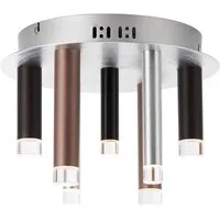 Brilliant Deckenleuchten Cembalo, Dimmfunktion, Warmweiß, Lampe Cembalo LED Deckenleuchte 7flg braun/Kaffee 7x 4W LED integrie