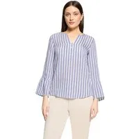 Cartoon Schlupfbluse Damen mit Streifen