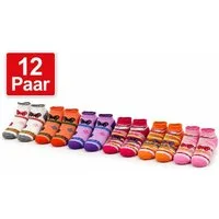 EloModa Sneakersocken Kinder Sneaker Socken 12 Paar Antirutsch ABS Noppen Baumwolle, (12-Paar) 12 Paar Kinder Sneaker Socken mit ABS Antirutsch-Noppen
