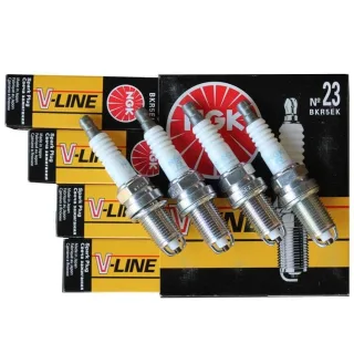 4 NGK Z?ndkerzen BKR5EK V-Line 23 Cheverolet Citroen Fiat Opel Peugeot Renault