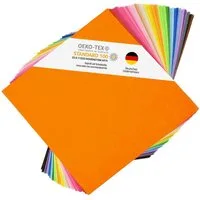 Miqio Bastelfilz 80 er Set Bastelfilz 80 Blatt Filzstoff 30 x 30 cm, Schadstoffgeprüft. Ökotex zertifiziert.