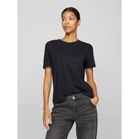 Vila Kurzarmshirt VINORA S/S T-SHIRT - NOOS Baumwollmischung, regular fit