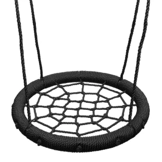 Nestschaukel für Kinder - Robuste runde Schaukel Ø60cm mit verstellbaren 155cm Seilen - Witterungsbeständiges Spielgerät bis 50kg Belastung - Wickey