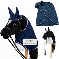 Hoofly Steckenpferd Hoofly® Hobby Horse Pferde Set, (mit Decke, Fliegenhaube, Trense & Schraubstab, Hobby Horsing, Steckenpferd), Abschraubbarer Stab