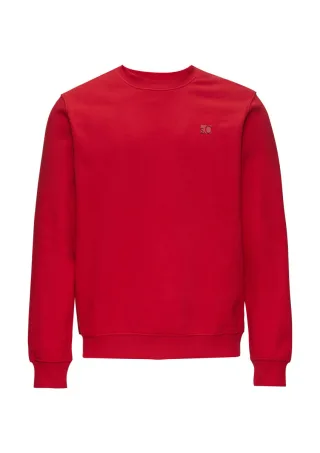 s.Oliver Red Label - Sweatshirt aus Baumwollmix mit Logo-Detail rot - Gr. - M