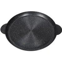 Cheffinger Bratpfanne Alu Guss Pizza Brot Grill Pfanne Ø32cm Induktion Bratpfanne Handschuhe, (1-tlg)