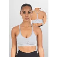 Smilodox Sport-BH Batik Scrunch Icon, Push Up BH ohne Bügel V-Ausschnitt Fitness Shaped Fit Sport Bra Herausnehmbare Cups Verstellbare Träger Yoga Gym