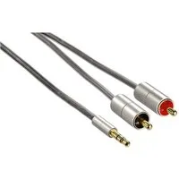Hama Verbindungskabel Klinkenst. 3,5 mm stereo- 2x Cinch Stecker Audio-Kabel, (100 cm)