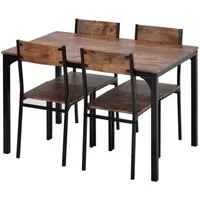 Flieks Essgruppe, (set,5-tlg), Esstisch mit 4 Stühle Set Esszimmerstühle Küchentisch