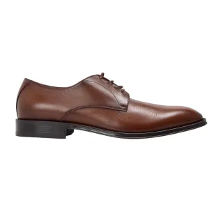 Boss - "Derrek Derb Buplt" Schnürschuhe für Herren, Leder (Mittelbraun)
