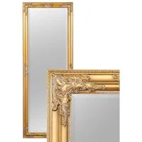 LebensWohnArt Wandspiegel Eleganter Barock Spiegel BESSA 160x60cm gold-antik Holzrahmen