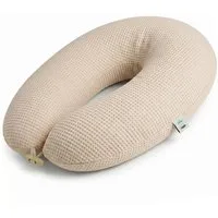 SEI Design Stillkissen Seitenschläferkissen Schwangerschaftskissen Waffelstoff 190cm Beige, Schwangerschaftskissen mit Bezug, Schwangerschaftskissen mit Bezug, elastischer Waffeljersey Bezug