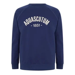 Aquascutum - Sweatshirt für Herren, Raglanärmel (Marine)