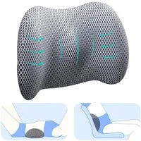 Keyura Rückenkissen Lumbalkissen Rückenkissen, Ergonomisches Lendenkissen aus Memory Foam, Rückenpolster für Back Support, Lendenstützkissen, für Autositze, Lumbalkissen für Bürostuhl und Autositz, für unteren Rücken,verstellbares Rückenkissen zum Au