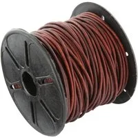 Auroris Bastelnaturmaterial 10m Rolle Lederband rund Durchmesser 3mm Farbe wählbar, Lederschnur Lederriemen