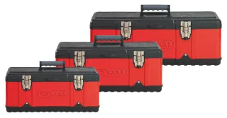 KS Tools Kunststoff-Stahlblech-Werkzeugkisten-Satz, 3-tlg - 850.0360