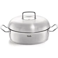 Fissler Servierpfanne ORIGINAL-PROFI COLLECTION® Servierpfanne mit Hochraumdeckel, Edelstahl 18/10 (2-tlg), mit breitem Schüttrand, Kaltmetallgriffen. Made in Germany
