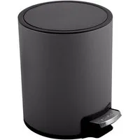 spirella Kosmetikeimer RIKU, Treteimer mit Softclose-Absenkautomatik, herausnehmbarem Inneneimer, Anti-Fingerprint-Beschichtung, 5L, grau