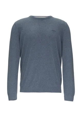 s.Oliver Red Label - Strickpullover mit Logo-Stickerei blau - Gr. - XXL