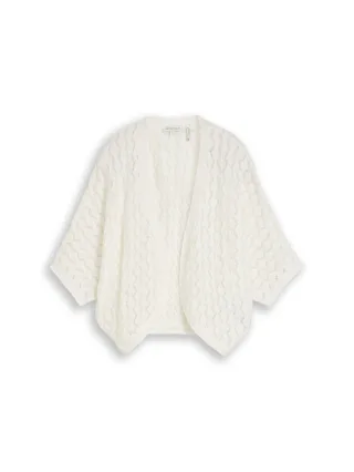 Tom Tailor - Strickbolero mit Struktur weiß - Gr. - M