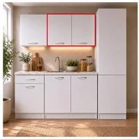 HTI-Living Hängeschrank Küchenhängeschrank Jenna Weiß 80 cm (1 Stück, 1-St., 1 Küchenhängeschrank) Modular erweiterbar, modernes Design, 2 Schrankfächer