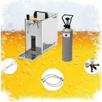 ich-zapfe Bierzapfanlage Bierkoffer, Durchlaufkühler PYGMY 25 LE, 1-leitig Trockenkühler,30 L/h, Zapfkopf:Flach