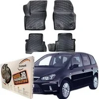 Trimak Passform-Fußmatten Oder Kofferraumwanne Oder Set Ford C-Max, Ford C-Max 1. Gen. 2003–2010 Gummimatten Auto TPE Allwetter Fussmatten