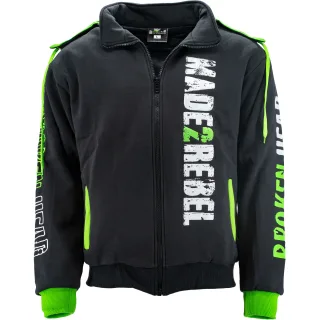 Broken Head Hoodie Made2Rebel Grün Mit Membrane