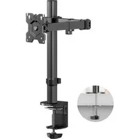 ONKRON Monitor-Halterung 13-34 Zoll, bis 8 kg, VESA 75x75-100x100, D121E-B, (bis 34 Zoll, Packung, 1-tlg., neigbar, schwenkbar, drehbar, höhenverstellbar, Kabelmanagement)