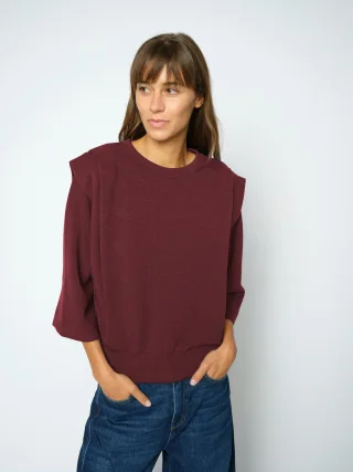 MOS MOSH - MMMae O-3/4 Sleeve Sweatshirt port royale - Gr. - XS