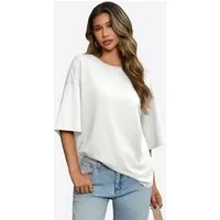 Imily Bela T-Shirt Damen Lässige Oberteile mit Rundhalsausschnitt (Packung, 1-tlg., 1per-Pack) einfarbig