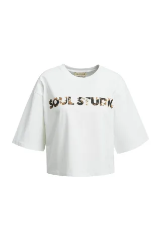 Smith&Soul - Boxy Cropped T-Shirt Soul Studio offwhite - Gr. - S
