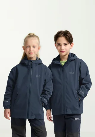 Jack Wolfskin 3-in-1-Funktionsjacke "HYBRID 3IN1 JACKET K" mit Kapuze
