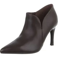 Ital-Design Damen Stiefelette Spitze High Heel elegant High-Heel-Stiefelette (92269147) Pfennig-/Stilettoabsatz Stiefeletten in Braun