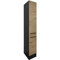 BASIC by Balculina Vorratsschrank Jazz 30er Vorratsschrank, Küchenschrank BxHxT 30x211x57 cm (1-St) Vorratsschrank mit 1 Tür, 1 Auszug und 2 Einlegeböden