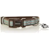 DOOG Hunde-Halsband Halsband Benji braun/blau zigzag