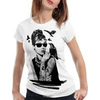 style3 T-Shirt Audrey Tattoo hepburn tatoo rockabilly star film punk rock holly